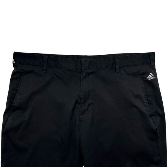 Adidas Men's Size 38 Black Pure Motion Stretch 3-Stripe Golf Shorts - Picture 3 of 9